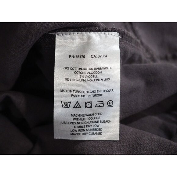 Postmark Equinox Gray Cotton Linen Cropped Apron Jumpsuit, Size XL - Picture 11 of 12